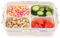 HNNJCK Ciotola per snack con coperchio, piatto da spuntino con scomparti, suddivisione in plastica, per snack e dolci, frutta (Small)
