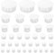 160 PCS Plastic Hole Plug Set - Snap-In Locking Caps in Assorted Sizes (White)