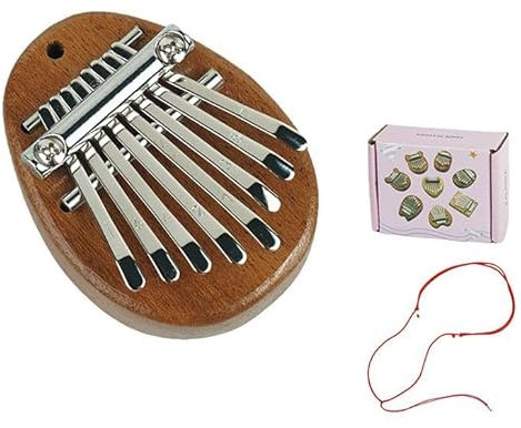 Exquisiter Mini-Finger-Daumenklavier, 8 Tasten, tragbar, Musik-Anhänger, Geschenke für Musik, Anfänger, Liebhaber, Instrument, Kinder