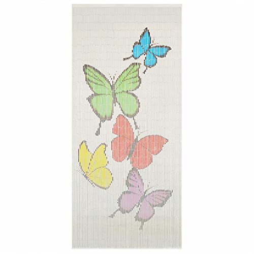 ShGaxin Rideau en bambou pour porte contre les insectes, rideaux anti-mouches, rideaux de portes extérieures, rideau à mouches, 90 x 200 cm