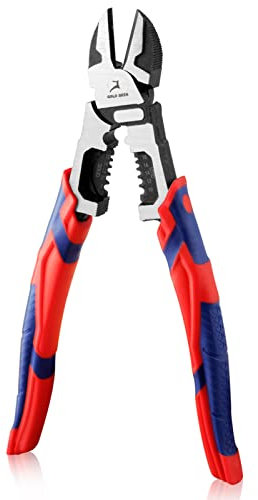 GOLD DEER Pinze da taglio diagonale da 9 pollici Spellafili Multiuso ad alta leva spellafili taglierina piegatrice pinze da taglio laterale industriale strumento professionale resistente