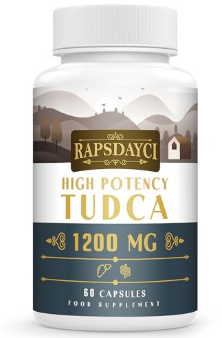 Rapsdayci Ultra Strength TUDCA 1200mg, 60 Capsules – Tauroursodeoxycholic Acid for Liver & Bile Flow Support