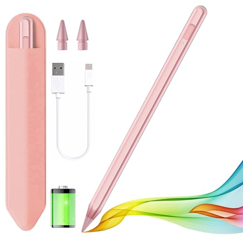 Stylus Pen for iPad 2018-2025 with Palm Rejection, Apple Pencil for Pad11th/10th/9th/8th/7th/6th Gen, iPad Pro 11/12.9 inch, New iPad Air 2025 11&13-inch(M3/2) /5th/4th/3th Gen, iPad mini 6th/5th