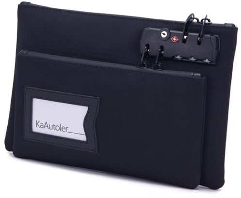 Geldtasche, Notarbedarf, wertvolle Aufbewahrungstasche, Geldtasche mit Schloss und Reißverschluss