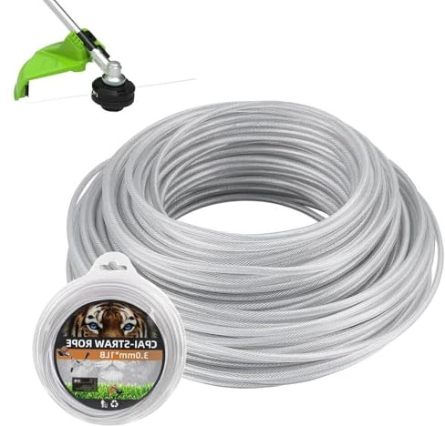 Hojalis Filo per Decespugliatore, 3mm x 45 Metri Filo Decespugliatore Acciaio, Filo Decespugliatore Professionale, Filo Tagliaerba, per Tagliabordi per Prati, Giardini, Marciapiedi, Passerelle