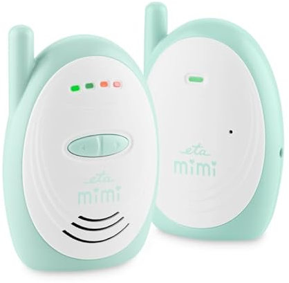 ETA Babyphone Mimi I Audio-Babyfone I 2,4 GHz Technologie mit FHSS-System I LED I Reichweite bis 300 m I Eco Modus I Einvwegkommunikation I Schwaches Signal & Batterie Erkennung