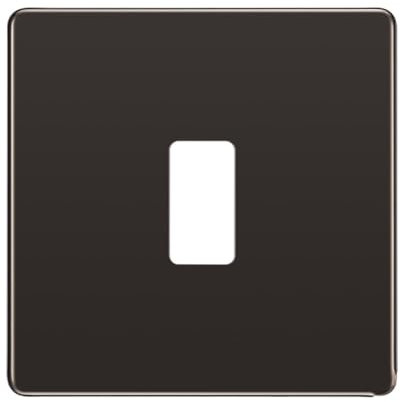 BG RFBN1 Screwless Black Nickel 1 Gang Front Cover Plate