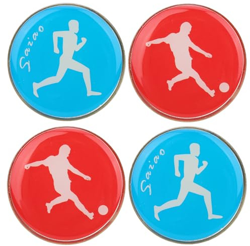 Hztyyier Monedas de Árbitro, Lanzamiento de Monedas de Fútbol, Metal Rojo 35x2 mm for Juegos y Competiciones