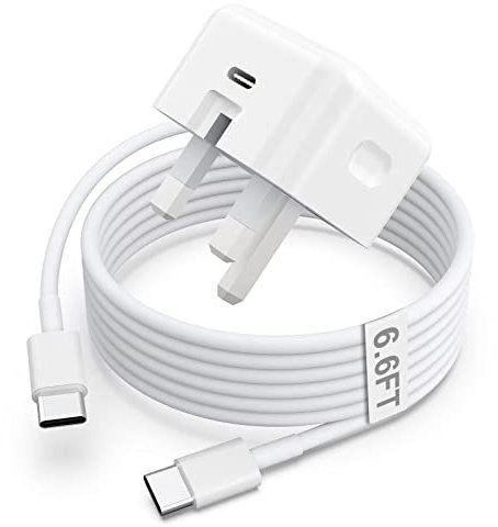 New Samsung Super Fast Charger, 25W USB C Fast Charging Plug UK and 2M Cable for Samsung Galaxy S24 S23 Ultra S22 fe S21+ S20 A33 A34 A35 A55 A53 A54 A16 A15 A14 A13 A12 A05S A04S A32, Foldable, White