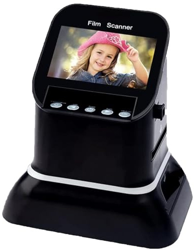 Diabildsskanner, högupplöst 120-filmskanner, 4,3-tums LCD-skärm, stöder 5 typer av 120-film, konverterar 35 mm, 135, 126, 127 negativ och diabilder till digital JPEG