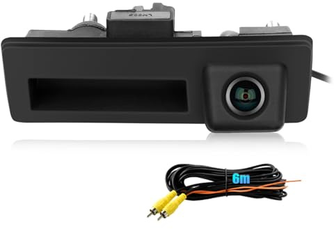 CAMECHO Cámara Trasera HD 1280 * 720P para Audi A4L A3 Q3 Q5 y VW Volkswagen Passat Tiguan Touareg, cámara de 170 Grados IP67 Resistente al Agua, visión Nocturna, AHD y CVBS