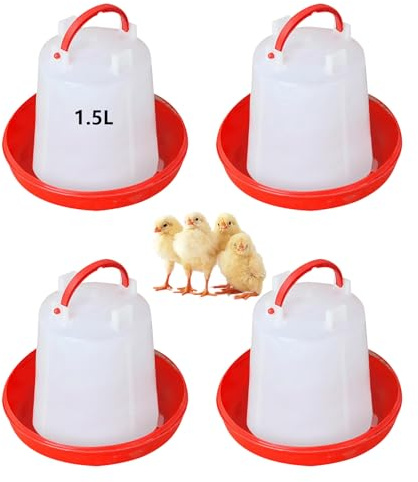 Bebedero automático para alimentación de aves de corral de fácil montaje, juego de dispensador de agua automático para control de higiene de la granja, suministros para pollos en patio trasero, de