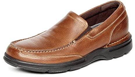 Rockport Men's Eureka Plus Slip On Oxford, brindle brown, 15 W US