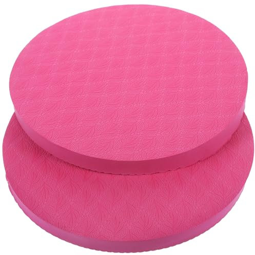 VORCOOL Yoga Knie Pad Dicke Runde Eco TPE Yoga Pad Komfort Yoga Pilates Workout Unterstützung Pad für Hände Handgelenke Knie Ellenbogen Schultern (Rosa)