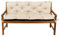 Gutekissen® Bankkissen, Sitzkissen, Rückenlehnen, Gartenkissen, Steppkissen, Doppelkissen, Sitzmöbel, Sitzbank-Kissen, Gartenschaukel, Gartenmöbel Law (200cmx50cmx50cm, Creme)