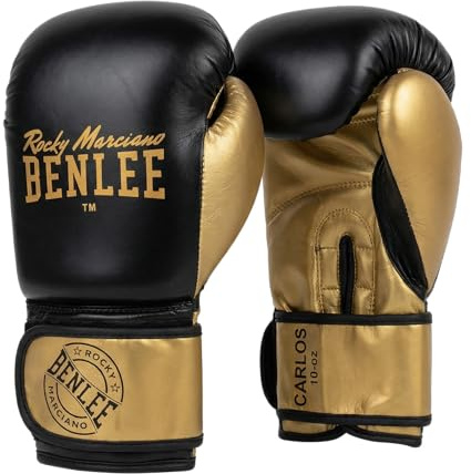 BENLEE Boxhandschuhe aus Kunstleder (1Paar) Carlos Black/Gold 10 oz