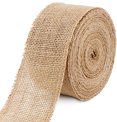 Juteband Sackleinen Band 10 Meter Länge und 6 cm Breite Vintage Geschenkband Perfekt für Hochzeitdeko, Geschenkverpackung, Basteln und DIY-Projekte