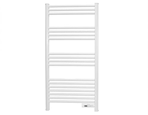 Purline | Sèche-Serviettes électrique en Aluminium Blanc 500 W avec minuterie NTW-11W Purline - Sèche-Serviettes électrique en Aluminium au Design Moderne, Chauffage Efficace et Protection IP24