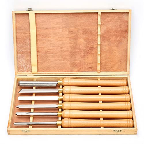 6 X Profi HSS Drechselmesser Midi-Satz Drechseleisen Drechselbank Drechselbeitel HSS Drehmeißel Drechselbeitelsatz Holz Drechselwerkzeug Schnitzwerkzeuge Mit Holzkiste Für Anfänger Und Profis