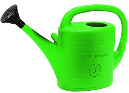 Gießkanne Gartengießkanne Blumengießkanne Bewässerung von Pflanzen Kunststoff mit Gießbrause Grün für Haus Garten Blumen Pflege (3L)