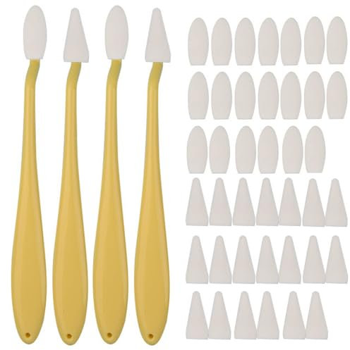 4 Stück Schwamm Radierstift, Zeichnung Papierwischer Set mit 40 Ersatz Schwammköpfen, Skizze Zeichenwerkzeuge, Spezielle Hochglanz Detail Radierstifte für Kunststudenten und Maler, Zeichnen Zubehör