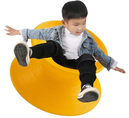 Chaise Pivotante Fauteuil Pivotant 360° pour Enfants, Fauteuil Gyroscopique Inclinable, Chaise Gyroscopique pour L'entraînement des Sens, Home Garden Wobble Stool Chaise Chaise - Sit and Spin (Color