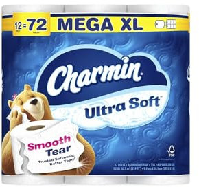 Charmin Ultra Soft Toilet Paper 12 Mega XL Rolls, 336 Sheets Per Roll