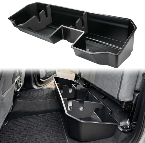 MAXDOM Under Seat Storage Fit for (2019-2024) Chevy Silverado 1500/GMC Sierra 1500 (2020-2024) 2500 3500 HD | Double & Crew Cab Rear Underseat Organizer Box