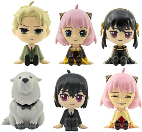 YuMe Toys Spy x Family Bobble Hero - Figure a testa oscillante (Blind Box Ver), display da 6 cm (12)