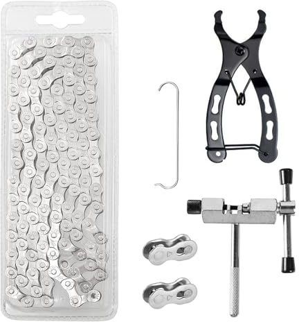 POPAPIE Kit Herramienta de Cadená de Bicicleta,Set Herramientas Cadeña con Rompecadeña Alicate de Eslabón de Bicicletá y Pandado de Cadená para Bicicleta de Carretera,MTB