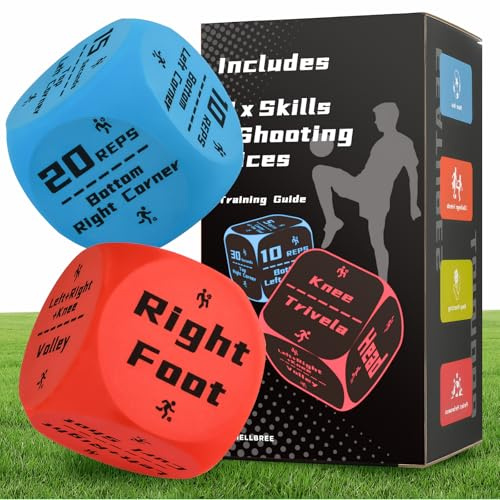 Mellbree Football Gifts for Boys Skilling & Shooting Training Dice