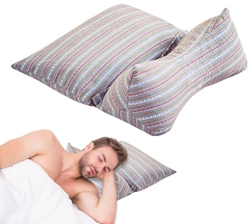 Genérico Almohadas de Alforfón para Dormir,Almohada de Soporte Cervical con Cáscara de Trigo Sarraceno - Funda Separable para Hombres y Mujeres en Cama, Sofá, Escritorio, Coche o Avión