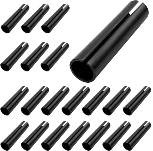 MOERAE Pack of 20 Abrasion Protection Set for Bicycle Pannier Rack, Bicycle Frame Protection, for Hooks of Bicycle Bags Diameter 10/12 mm, Protection Against Abrasion on Coated Pannier Rack (Black)