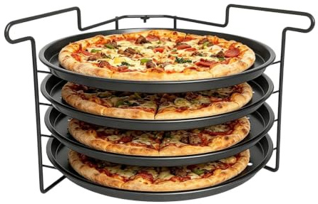 Pizzaplåtsställ 4-lagers Hopfällbar Tung och Ställning