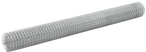 vidaXL Alambrada de gallinero Acero galvanizado Plateada 25x1,5 m, Valla de Alambre, Alambre de Cerca, Valla de Malla, Vallas de Alambre