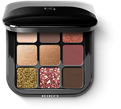 KIKO Milano - Glamour Multi Finish Eyeshadow Palette 03, Paleta De 9 sombras De Ojos Con Diferentes Acabados