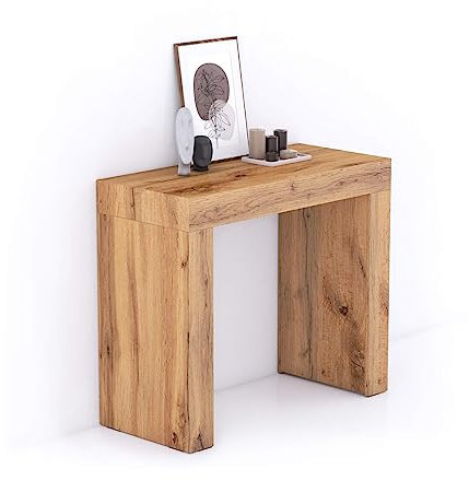 MOBILI FIVER, Consola de Entrada Evolution 90x40, Madera Rustica, Aglomerado y Melamina, Consola recibidor, Made In Italy