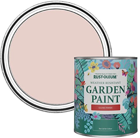 Rust-Oleum Peinture Rose Résistante à l'humidité pour Jardins, Finition Brillante - Champagne Rosé 750ml