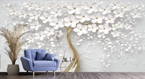 Audace Liberté Papier Peint Panoramique Taille personnalisée 3D Fleurs Magnolia Poster Tableaux Muraux Tapisserie Photo pour Salon Chambre Décoration Murale