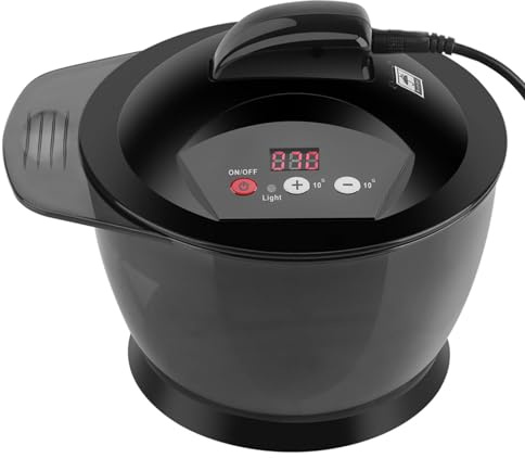 Ejoyous Miscelatore Automatico Ciotola Per Miscelare Colore Dei Capelli 320ml, Display LCD Ricaricabile USB, Miscelatore Elettrico Per Crema Per Capelli Colorante