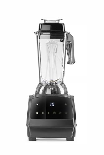 HENDI Frullatore, blender, controllo digitale, potente, con caraffa da 2,5 litri, resistente alle temperature da -40°C a 90°C, tritaghiaccio, 220-240V, 1680W, 220x240x(H)535mm, ABS, PC, inox