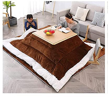 JapaneseStyle Kotatsu Table Set with Hanging Heater and Folding Carpet Winter Heating Comfortable Futon Traditional Design