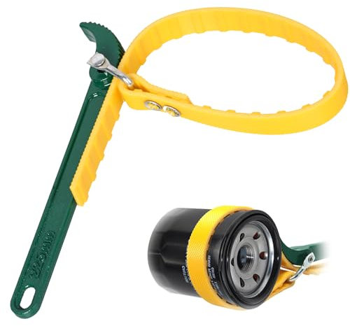 OWLMATE Chiave per Filtro Olio, Chiave Filtro Olio Auto, Chiave Smontaggio Filtro Olio, 9 Pollici Chiave Filtro Olio Moto per Apribottiglie, Tubi Regolabili