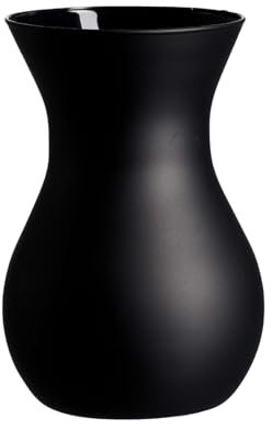 Ritzenhoff & Breker Annalena Vase, 18 cm, Moderne Tischvase mit softem Matt-Finish, Bauchige Dekovase zur Dekoration, Glas, Schwarz
