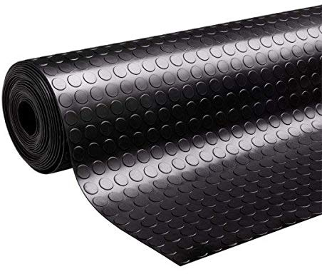 Lucatex - Rollo 1x2m pavimento Suelo Goma circulos 3mm Profesional - Suelo para talleres, comercios, garajes, colegios, embarcaciones - Suelo Antideslizante, Aislante y antiestático