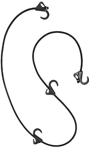 LIGIGWASH Cuerda Elástica con Ganchos Resistentes para Equipaje y Camping Cuerda Multiusos Flexible y Duradera para Exteriores Práctica y Fácil de Transportar