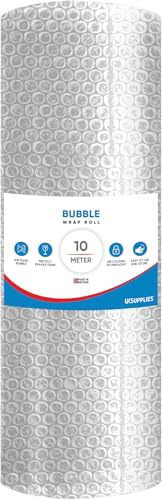 UK SUPPLIES LIMITED Clear Eco-Friendly Bubble Wrap Roll (Pick Any Size 300MM to 1000MM) Lightweight Packing Wrap for Shipping, Moving House & Storage, Protective Air Bubble Packaging, 1000MM x 10M