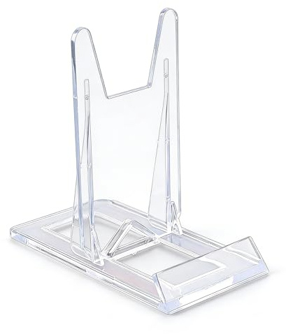DDUPGGG 12 PCS Porta Piatti da Esposizione Trasparente, Supporto Espositore Plastica Acrilico Regolabile per Carte, Foto, Libri, CD, Menu, Pubblicità, Collezioni e Decorazione