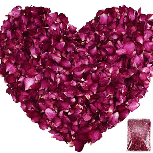 FSWWSF - Petal de rosa, 150 g, flores secas naturales confetis, bodas para bodas, fiestas y cumpleaños