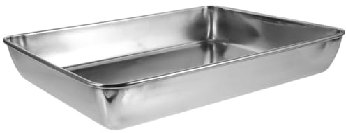 Beavorty Bañera para Aves de Acero Inoxidable Plata Diseño Profundo, Estable y Antisalpicaduras para Jaulas de Aves Pequeñas y Mascotas